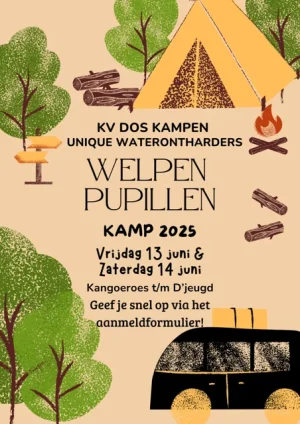 Flyer Welpen en Pupillenkamp KV DOS Kampen
